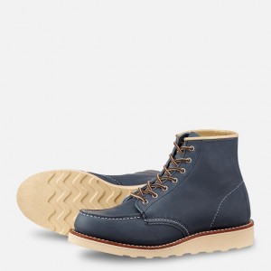 Red Wing 6-Inch Classic Moc Corta Boot in Indigo Legacy Cuero Azules | EZJ-208734