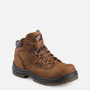 Red Wing King Puntera 5-inch Impermeables Seguridad Puntera Boot Marrom | TKU-268510