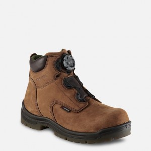 Red Wing King Puntera 6-inch Impermeables Seguridad Puntera Boot Marrom | HFK-234760