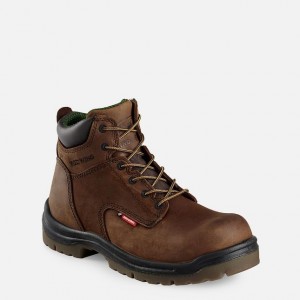 Red Wing King Puntera 6-inch Seguridad Puntera Boot Marrom | BZW-836597