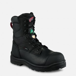 Red Wing King Puntera 8-inch Impermeables CSA Seguridad Puntera Boot Negros | NLM-781259