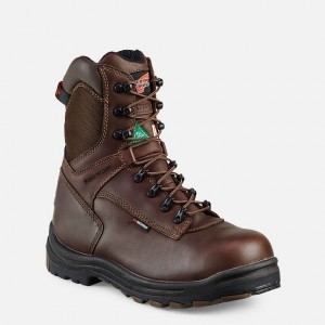 Red Wing King Puntera 8-inch Insulated Impermeables CSA Seguridad Puntera Boot Negros Marrom | KHC-140627