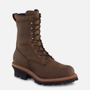 Red Wing LoggerMax 9-inch Impermeables Seguridad Puntera Logger Boot Negros | UEM-948370