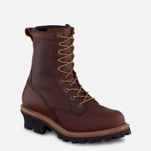 Red Wing LoggerMax 9-inch Insulated Impermeables Soft Puntera Logger Boot Negros | EDV-471620