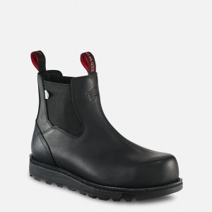 Red Wing Traction Tred Lite CSA Seguridad Puntera Chelsea Negros | SAJ-413576