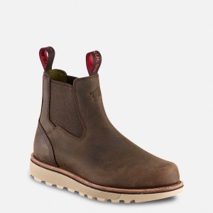 Red Wing Traction Tred Lite Soft Puntera Chelsea Marrom | KQN-159843