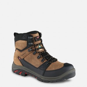 Red Wing Tradesman 6-inch Impermeables CSA Seguridad Puntera Boot Negros Rojos | JBQ-102643