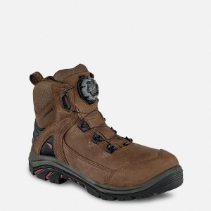 Red Wing Tradeswoman 6-inch Impermeables Seguridad Puntera Boot Negros Vino | UEM-578342