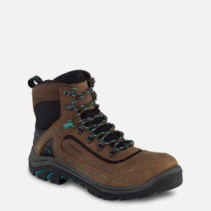 Red Wing Tradeswoman 6-inch Impermeables Seguridad Puntera Boot Negros Turquesa | VAX-729086