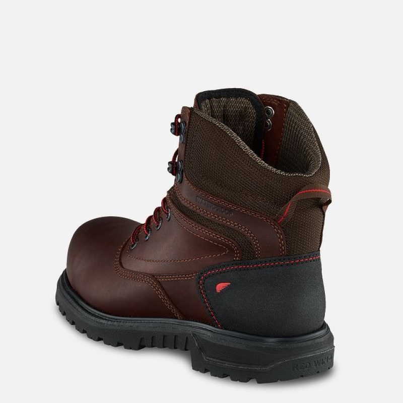 Red Wing Brnr XP 6-inch Impermeables Seguridad Puntera Boot Negros Grises | NES-237650