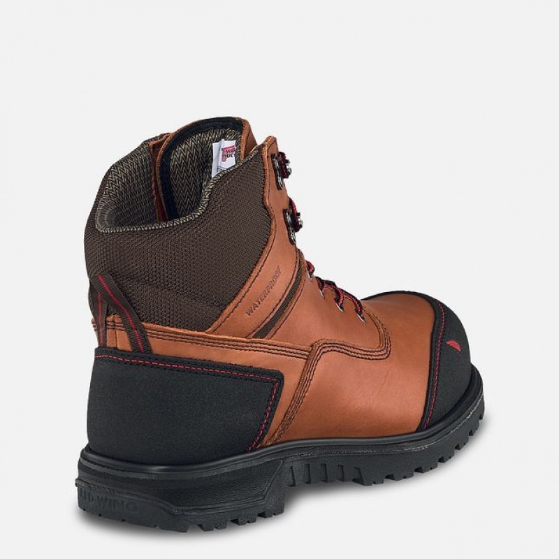 Red Wing Brnr XP 6-inch Impermeables Seguridad Puntera Boot Negros Grises | MTO-910347