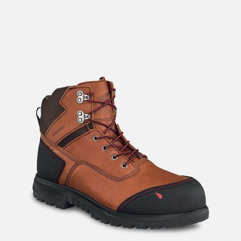 Red Wing Brnr XP 6-inch Impermeables Seguridad Puntera Boot Negros Grises | MTO-910347