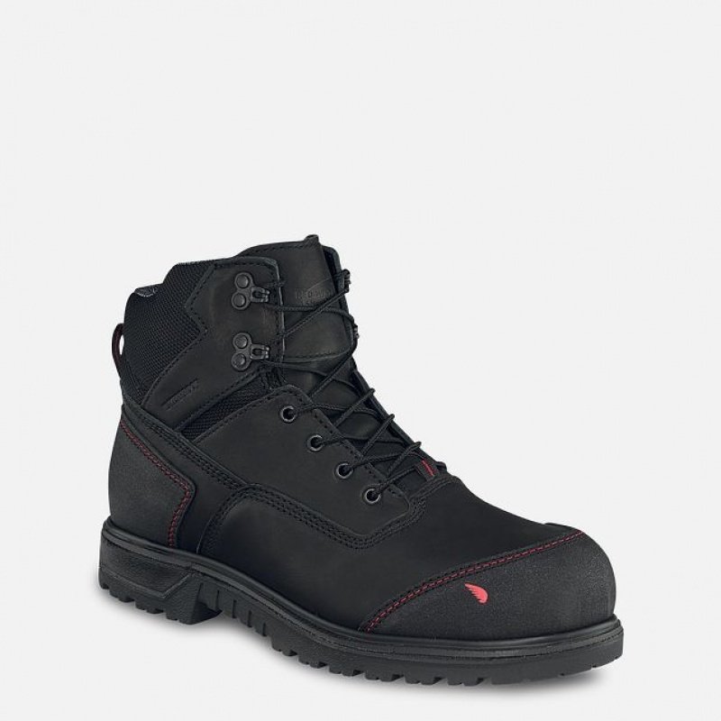 Red Wing Brnr XP 6-inch Impermeables Seguridad Puntera Boot Negros Grises | KWF-673184