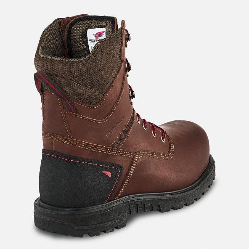 Red Wing Brnr XP 8-inch Impermeables CSA Seguridad Puntera Boot Negros Grises | TKQ-618425