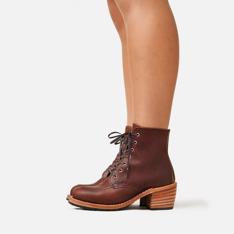 Red Wing Clara Tacón Boot in Amber Harness Cuero Multicolor | NQE-140678