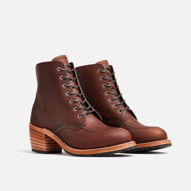 Red Wing Clara Tacón Boot in Amber Harness Cuero Multicolor | NQE-140678