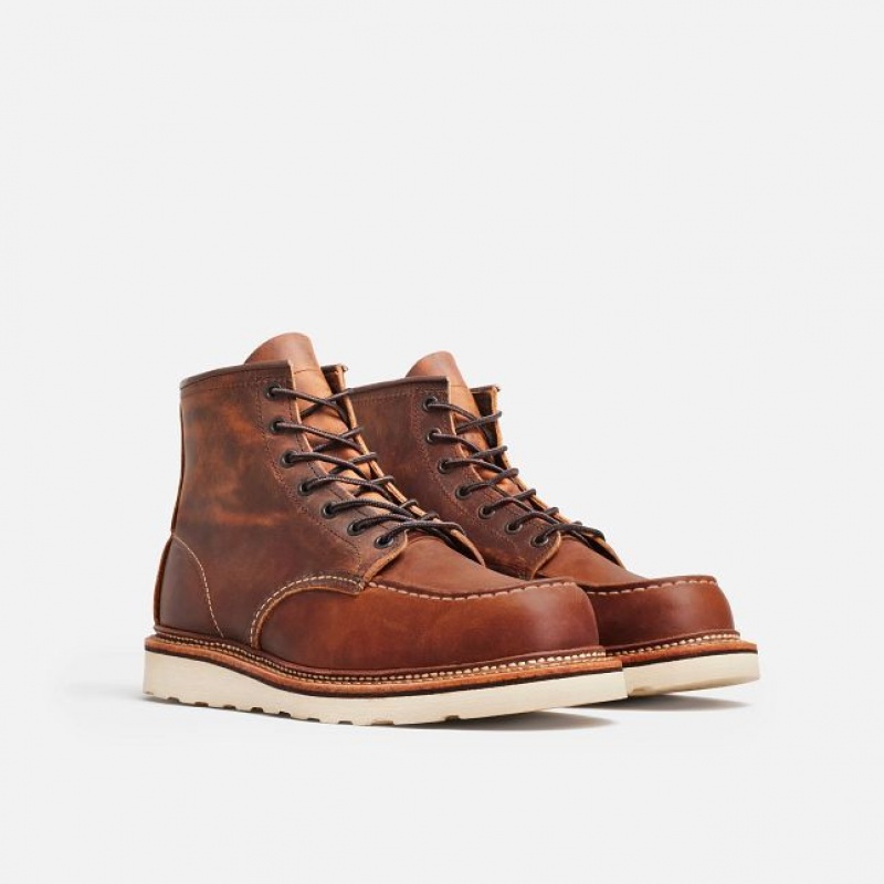 Red Wing Classic Moc 6-Inch Boot in Copper Rough & Tough Cuero Cobra | TIE-758430