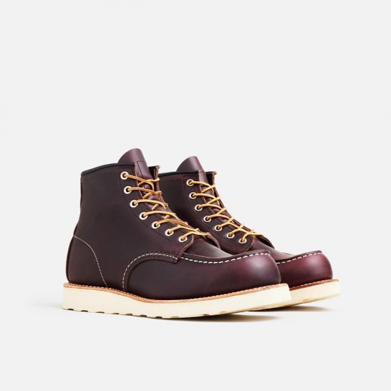 Red Wing Classic Moc 6-inch boot in Black Cherry Excalibur Cuero Negros Rosas | EVR-283760