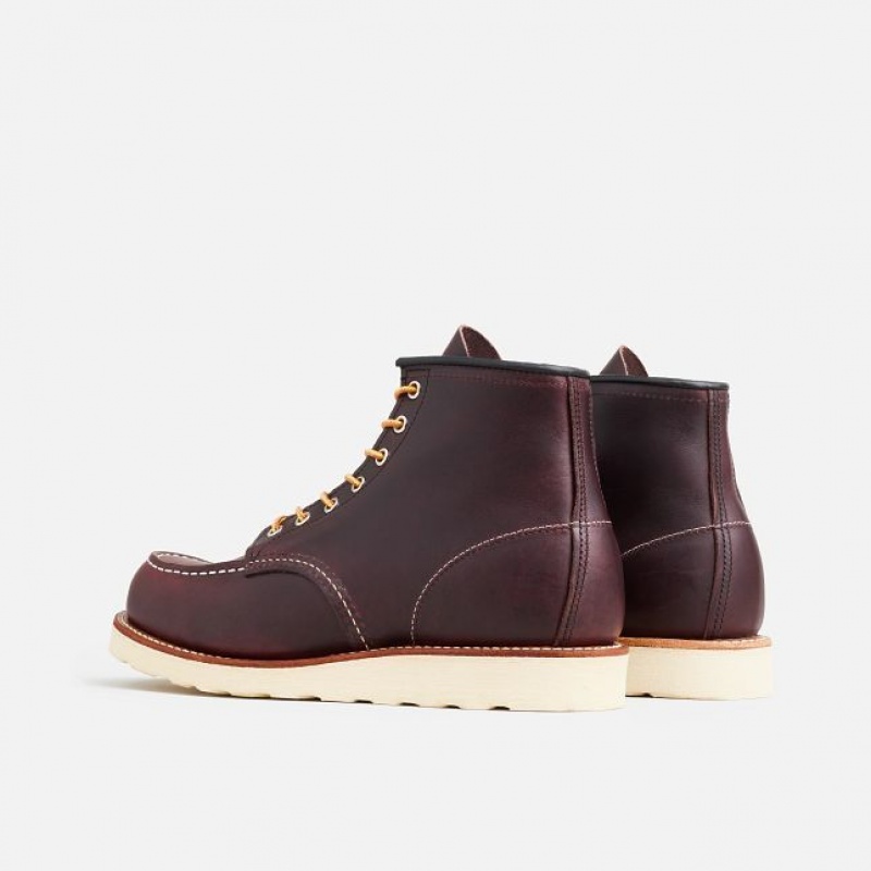 Red Wing Classic Moc 6-inch boot in Black Cherry Excalibur Cuero Negros Rosas | EVR-283760