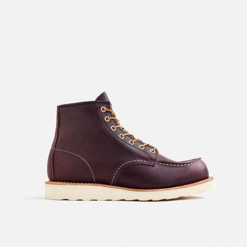 Red Wing Classic Moc 6-inch boot in Black Cherry Excalibur Cuero Negros Rosas | EVR-283760