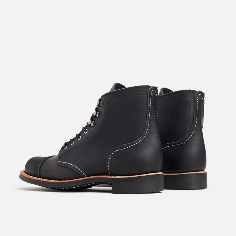 Red Wing Iron Ranger Corta Boot in Black Boundary Cuero Negros | CYW-106985