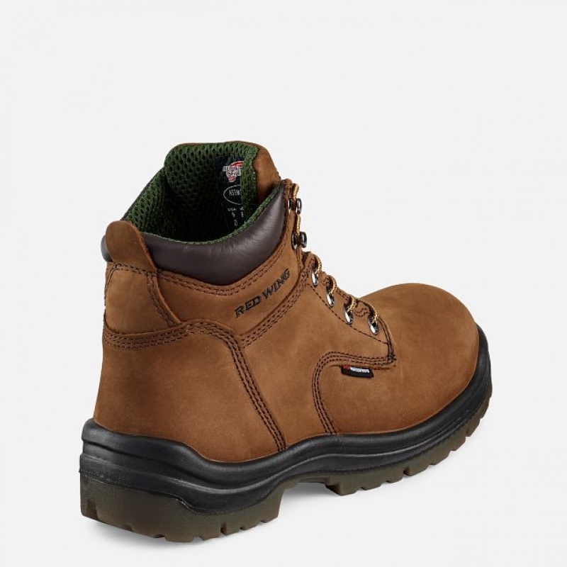 Red Wing King Puntera 6-inch Impermeables Seguridad Puntera Boot Marrom | SNR-281476