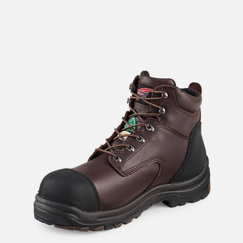 Red Wing King Puntera 6-inch Impermeables CSA Seguridad Puntera Boot Negros Marrom | ILU-134275