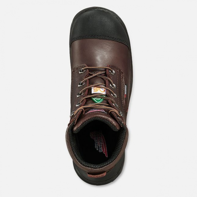 Red Wing King Puntera 6-inch Impermeables CSA Seguridad Puntera Boot Negros Marrom | ILU-134275