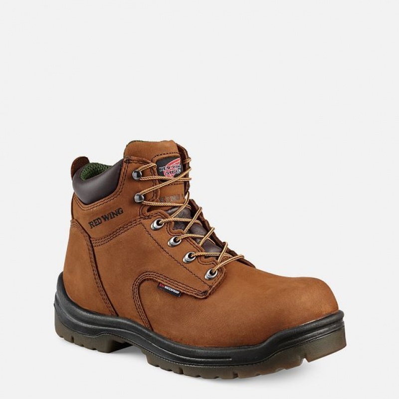 Red Wing King Puntera 6-inch Insulated Impermeables Seguridad Puntera Boot Marrom | PMQ-913508