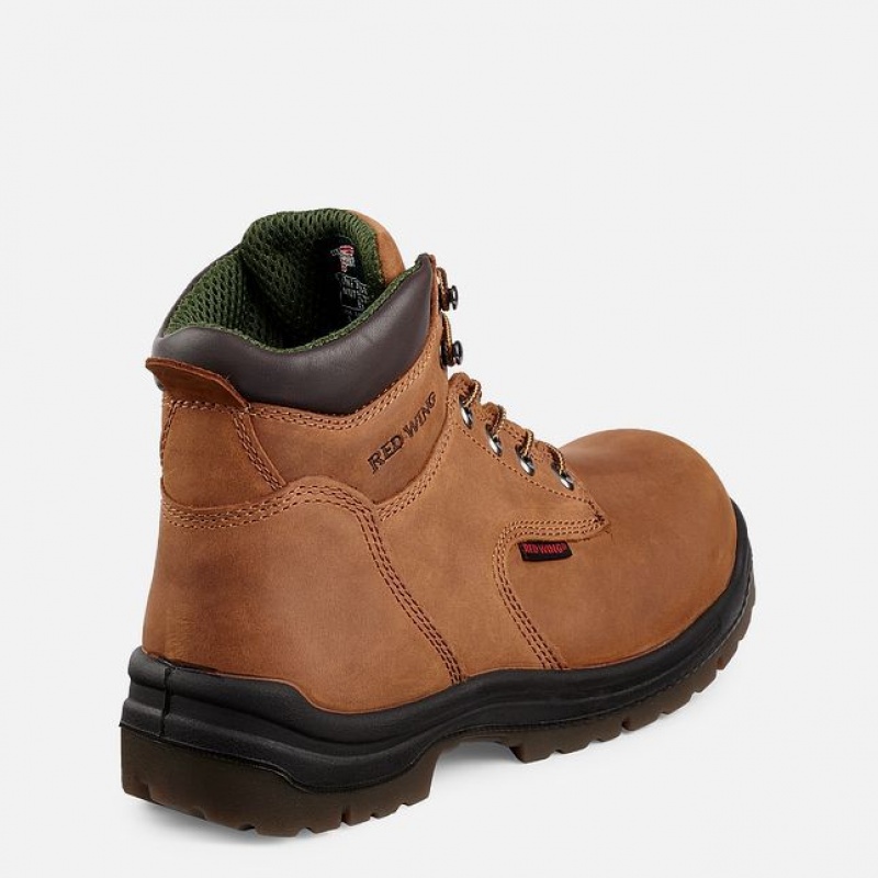 Red Wing King Puntera 6-inch Seguridad Puntera Boot Marrom | RZT-721039