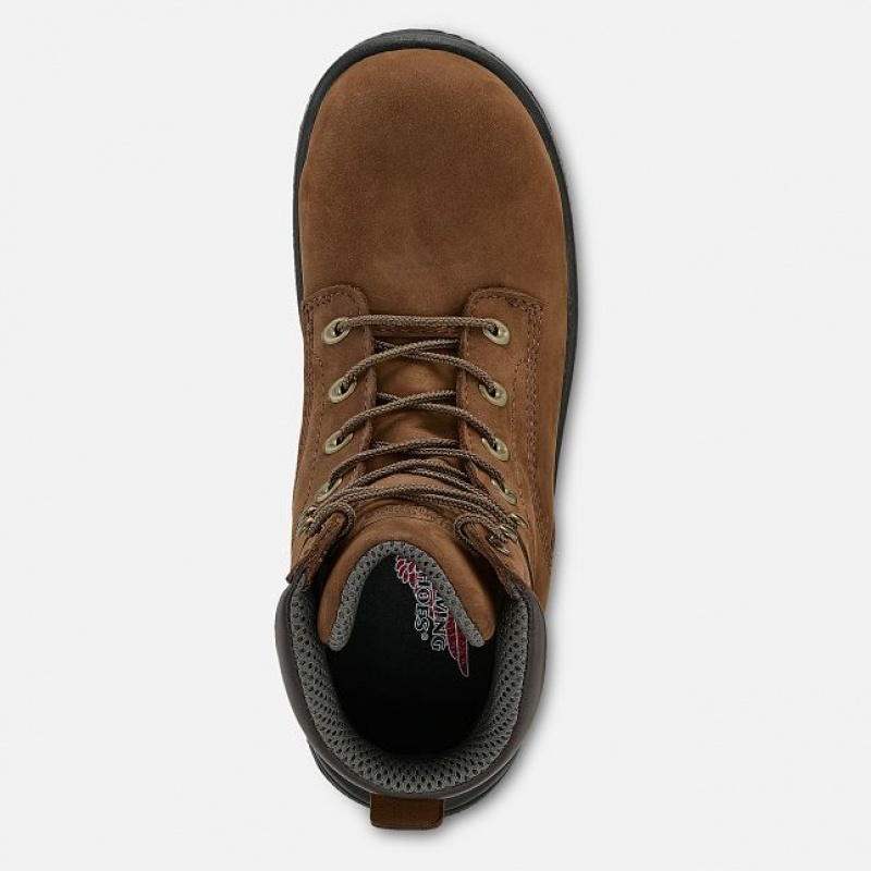 Red Wing King Puntera 6-inch Seguridad Puntera Boot Marrom | RYS-425810