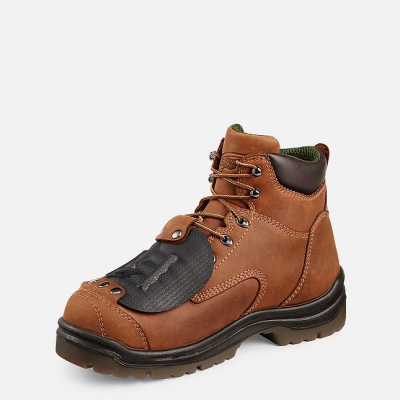 Red Wing King Puntera 6-inch Seguridad Puntera Metguard Boot Marrom | KLJ-187924