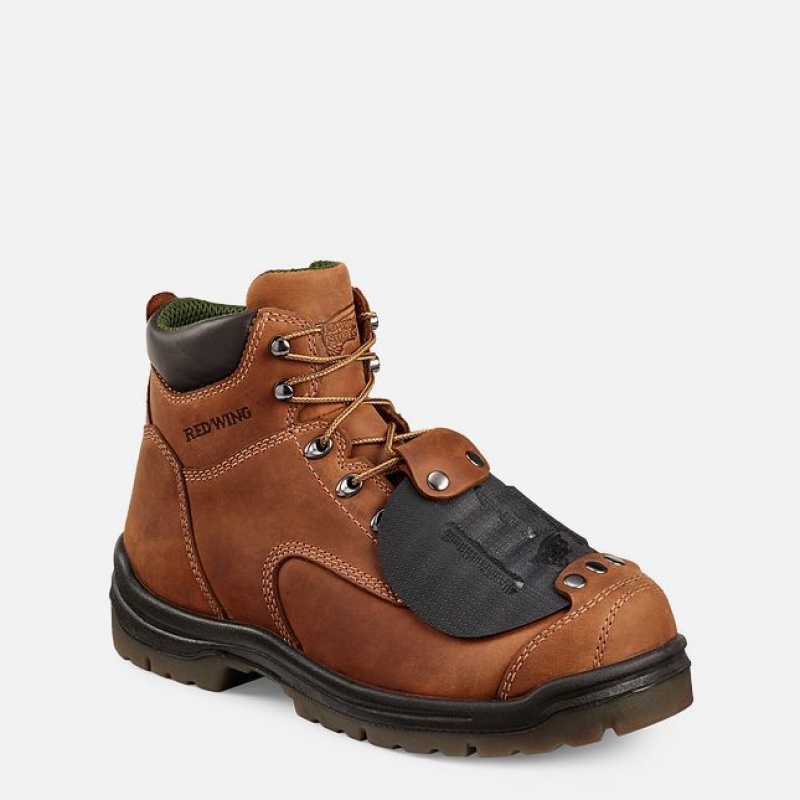 Red Wing King Puntera 6-inch Seguridad Puntera Metguard Boot Marrom | KLJ-187924