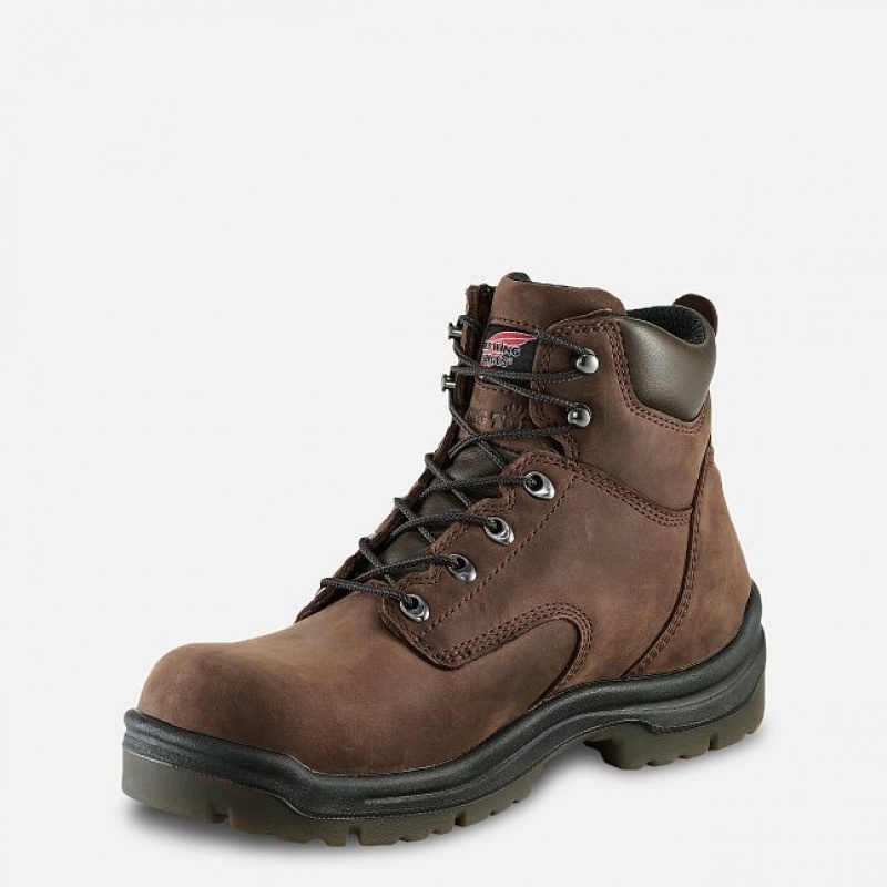 Red Wing King Puntera 6-inch Seguridad Puntera Boot Marrom | HSN-327950