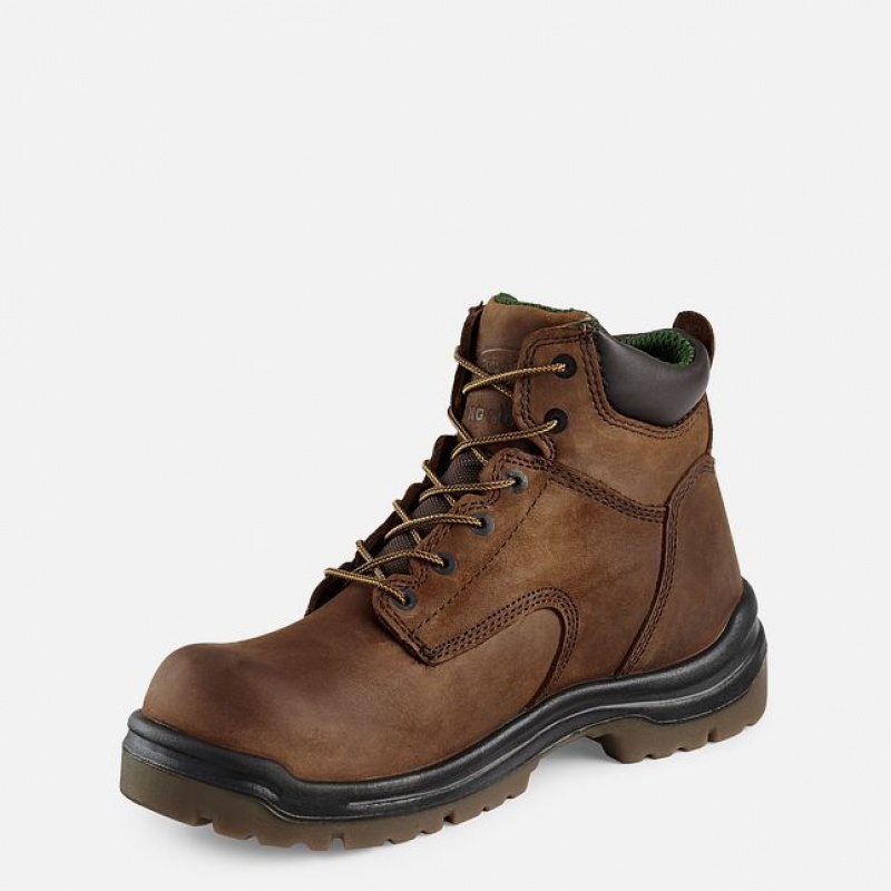 Red Wing King Puntera 6-inch Seguridad Puntera Boot Marrom | BZW-836597