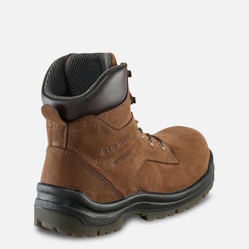 Red Wing King Puntera 6-inch Seguridad Puntera Boot Marrom | VOP-134568