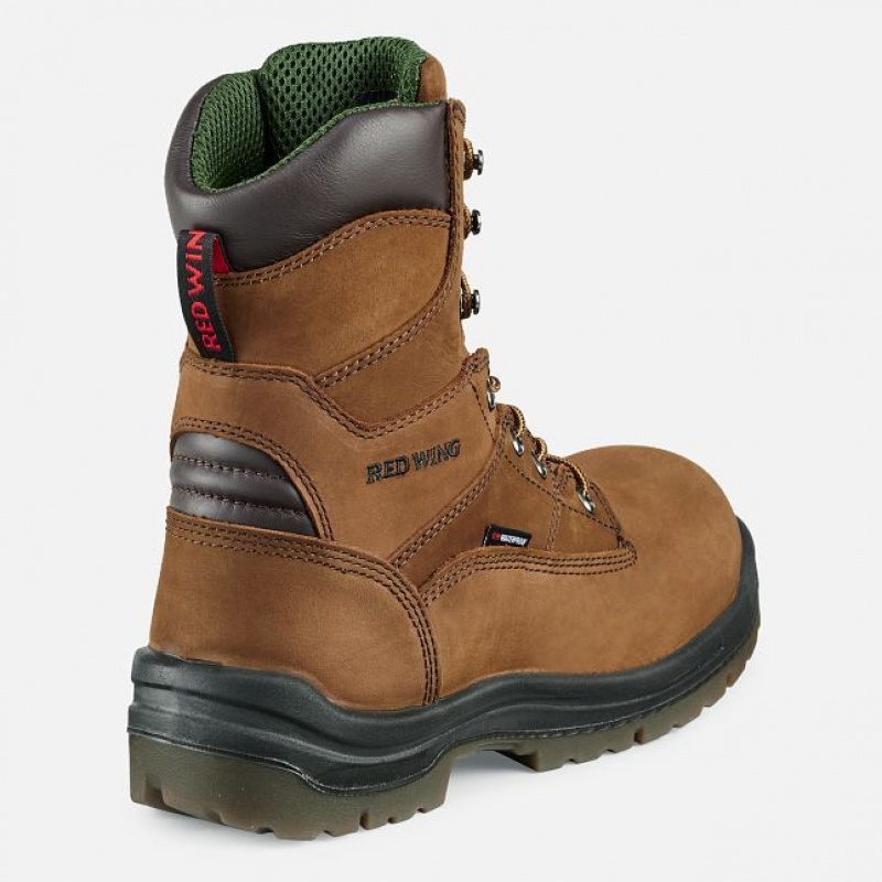 Red Wing King Puntera 8-inch Impermeables Seguridad Puntera Boot Marrom | RPJ-435781