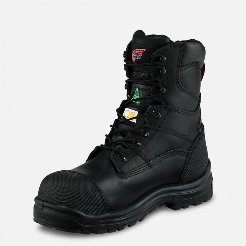 Red Wing King Puntera 8-inch Impermeables CSA Seguridad Puntera Boot Negros | ZWE-298756