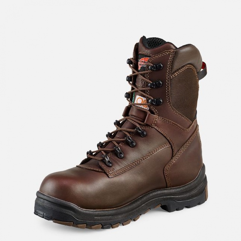 Red Wing King Puntera 8-inch Insulated Impermeables CSA Seguridad Puntera Boot Negros Marrom | NYK-973216