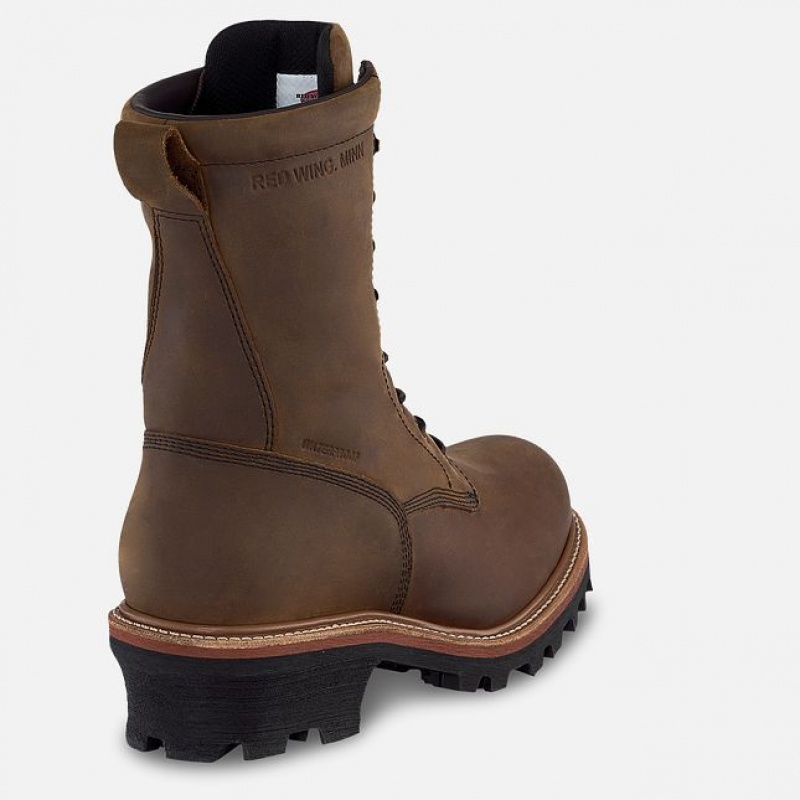 Red Wing LoggerMax 9-inch Impermeables Seguridad Puntera Logger Boot Negros | UEM-948370