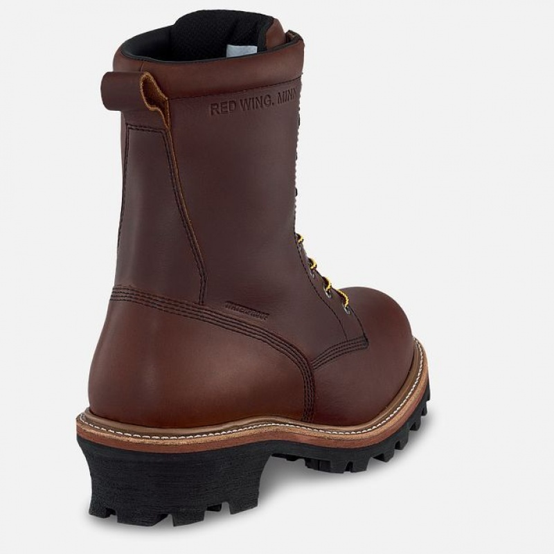 Red Wing LoggerMax 9-inch Impermeables Soft Puntera Logger Boot Negros | KIP-596817