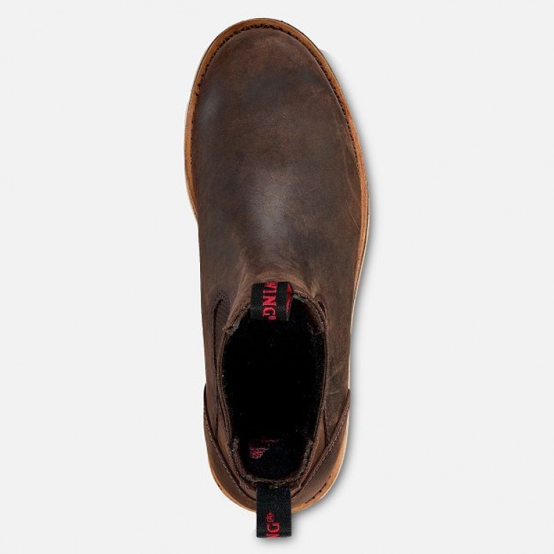 Red Wing Traction Tred Lite 5-Inch Seguridad Puntera Chukka Marrom | HGN-396147