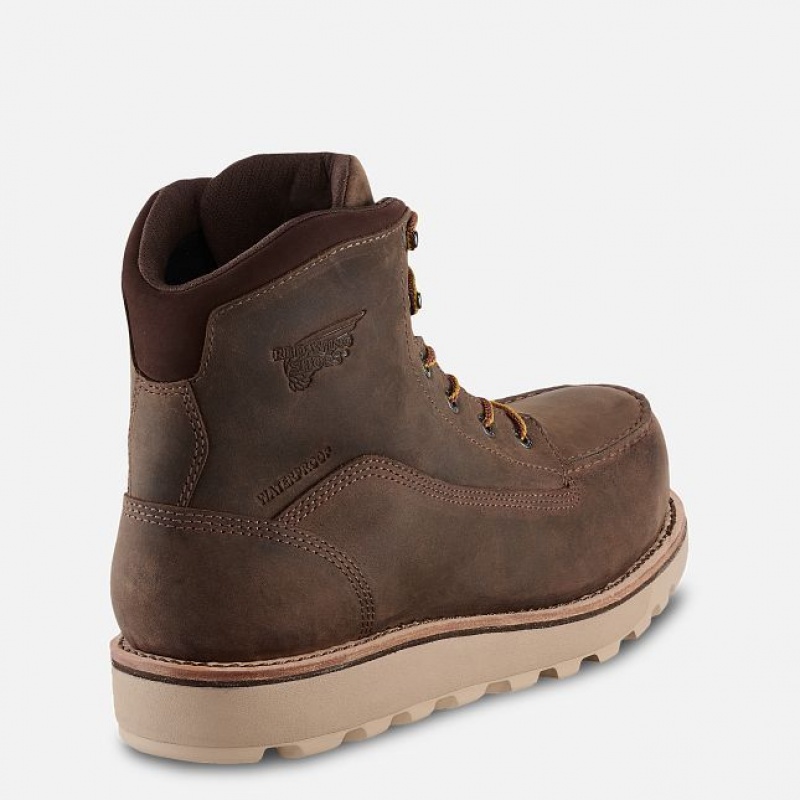 Red Wing Traction Tred Lite 6-inch Impermeables Seguridad Puntera Boot Marrom | UDH-193652