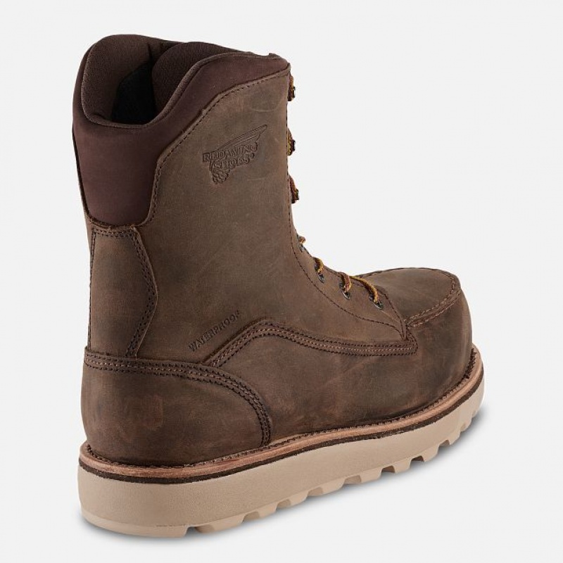 Red Wing Traction Tred Lite 8-inch Impermeables Seguridad Puntera Boot Marrom | OKD-694723