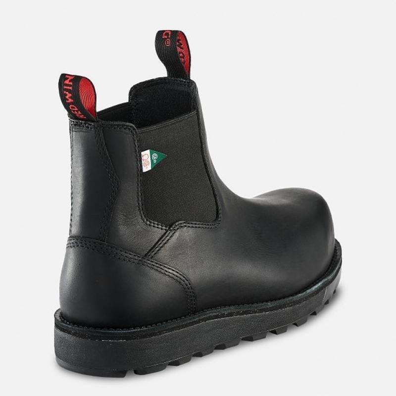 Red Wing Traction Tred Lite CSA Seguridad Puntera Chelsea Negros | SAJ-413576