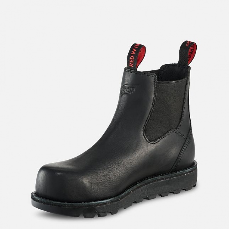 Red Wing Traction Tred Lite CSA Seguridad Puntera Chelsea Negros | SAJ-413576