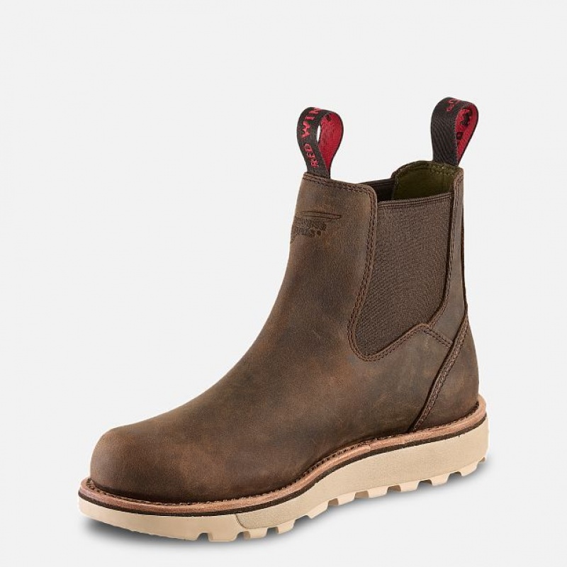 Red Wing Traction Tred Lite Soft Puntera Chelsea Marrom | KQN-159843