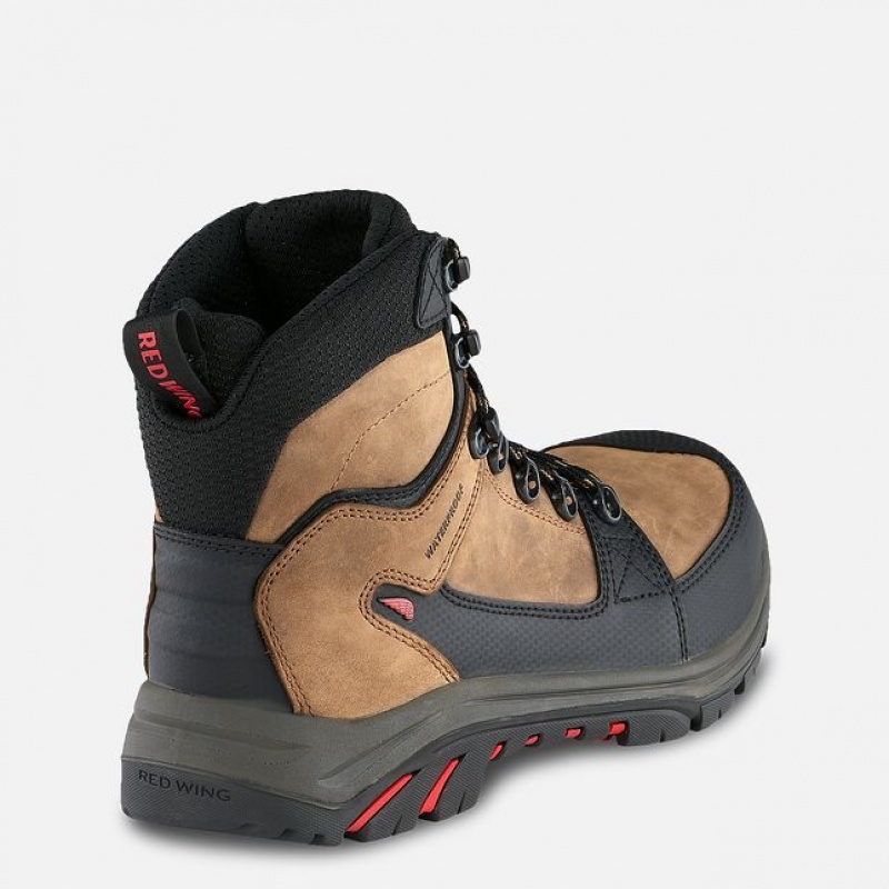 Red Wing Tradesman 6-inch Impermeables CSA Seguridad Puntera Boot Negros Rojos | HQV-049825