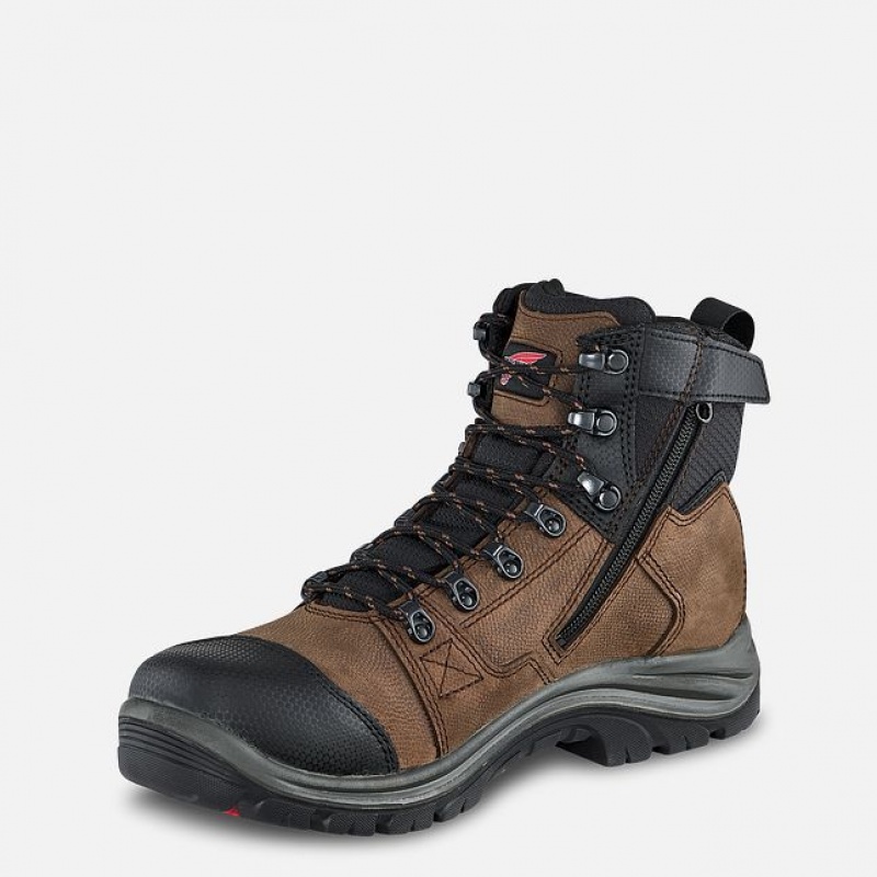 Red Wing Tradesman 6-inch Impermeables Soft Puntera Boot Negros Rojos | NVG-209187