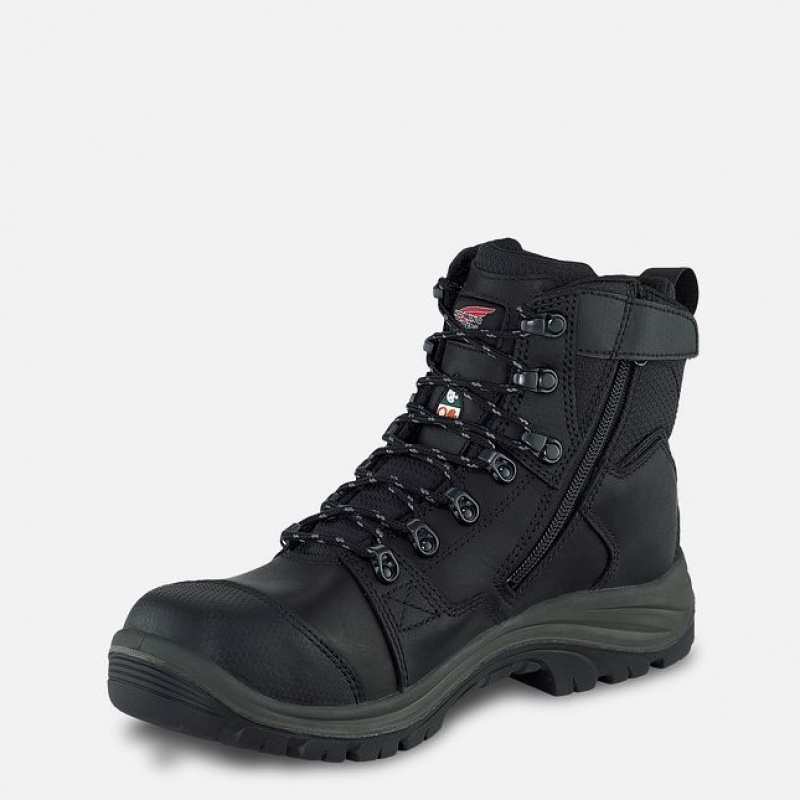 Red Wing Tradesman 6-inch Side-Zip Impermeables CSA Seguridad Puntera Boot Negros Verde Oliva | MRA-294603